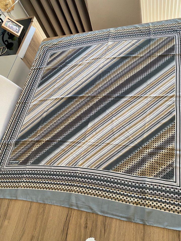 Gri Desenli Bohem Kadın Eşarp - Görsel 4