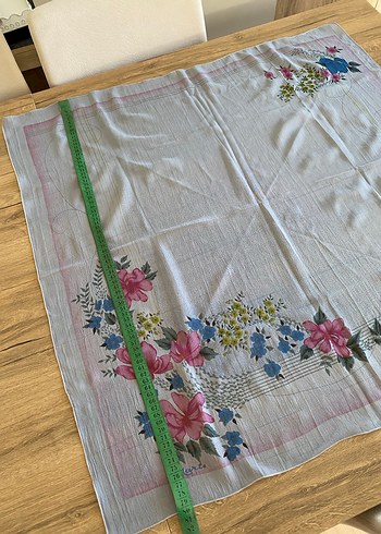 Çiçek Desenli Vintage Kadın Fular - Görsel 4