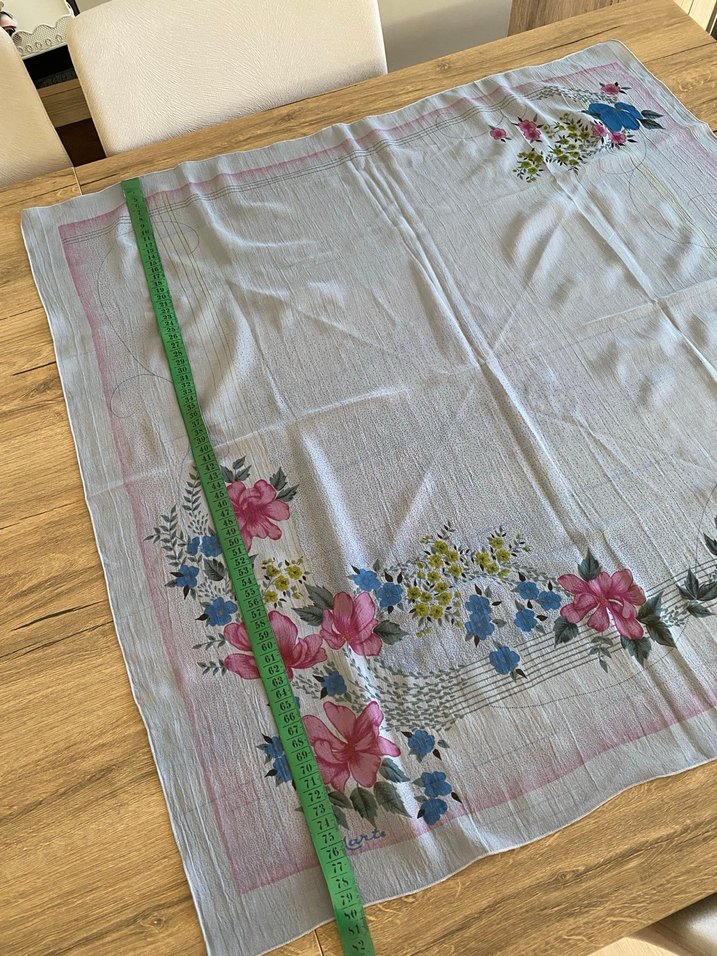 Çiçek Desenli Vintage Kadın Fular - Görsel 4