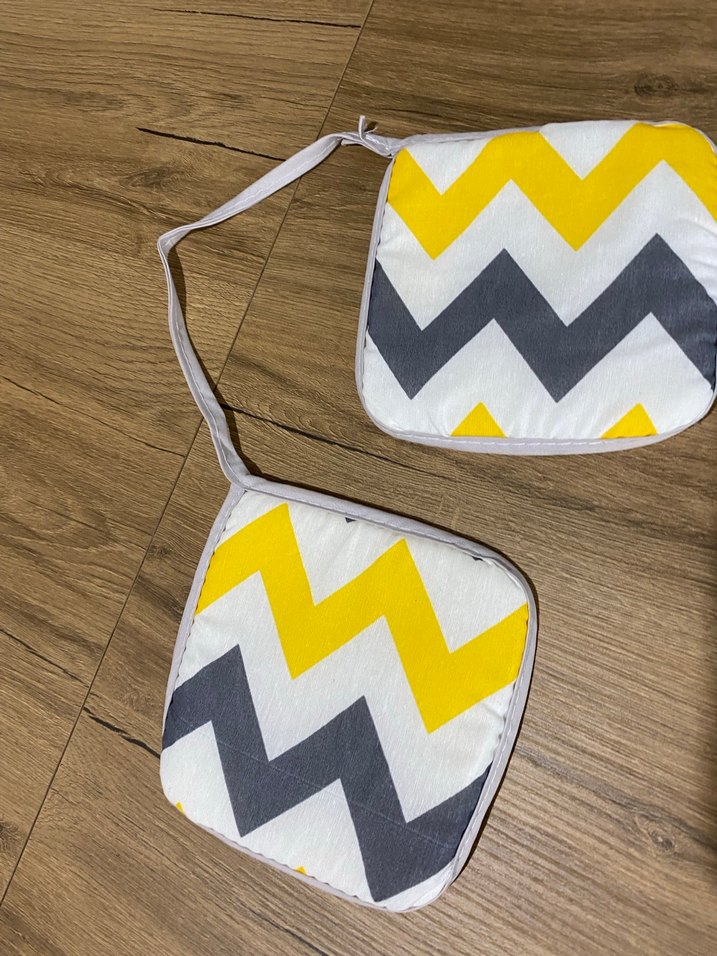 Gri ve Sarı Zigzag Desenli Fırın Eldiveni - Görsel 3