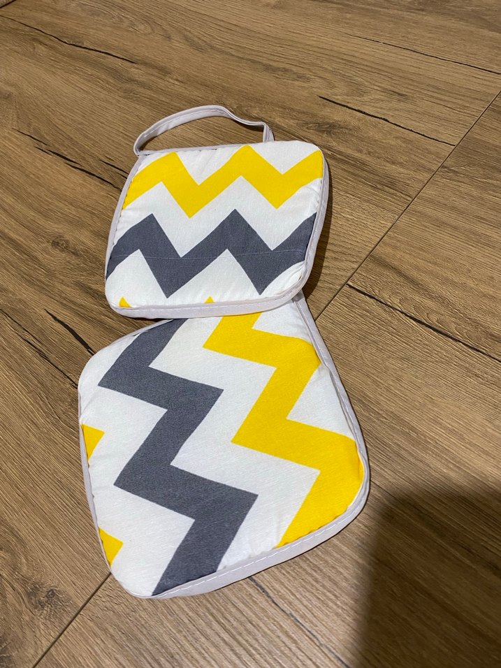 Gri ve Sarı Zigzag Desenli Fırın Eldiveni - Görsel 2