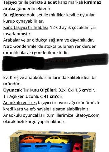 Çek Bırak Kırmızı Oyuncak Kamyon ve 3 Mini Araba - Görsel 6