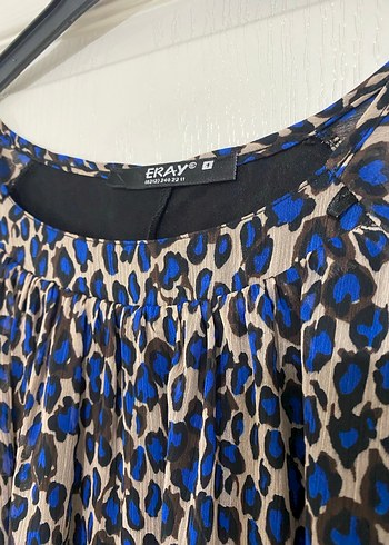 Mavi Leopar Desenli Salaş Bluz XL - Görsel 6
