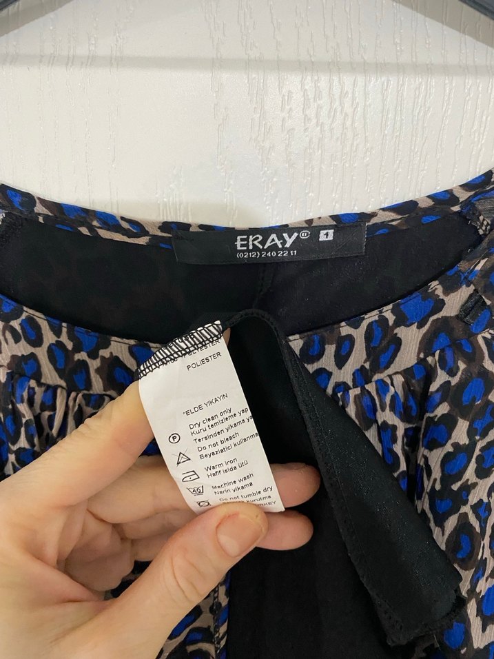 Mavi Leopar Desenli Salaş Bluz XL - Görsel 3