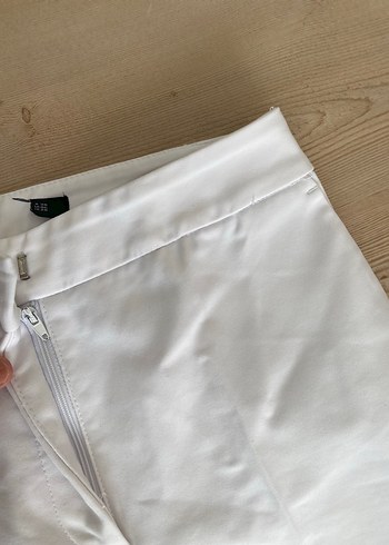 Kadın Beyaz Pamuk Kumaş Pantolon - Görsel 5