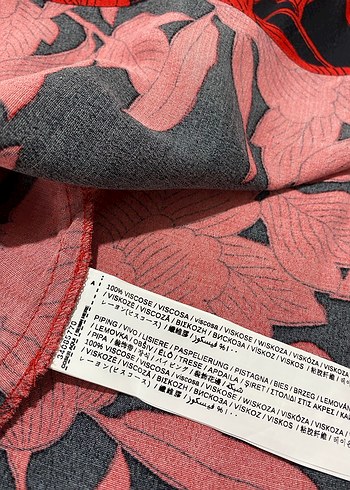 Mango Kırmızı V Yaka Salaş Kadın Elbise S - Görsel 9