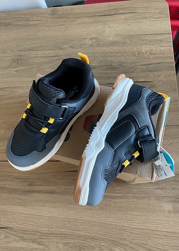30 Beden gri Renk Vicco Erkek Çocuk Siyah Sneakers Cırtlı Rahat