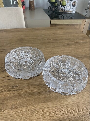 Beden Vintage 2 li kristal kül tabağı 14 cm