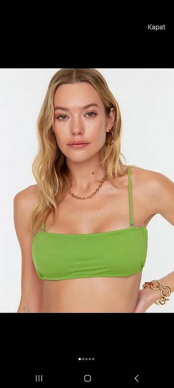 Trendyol & Milla Trendyol milla Yeşil Bikini üstü 40 L beden