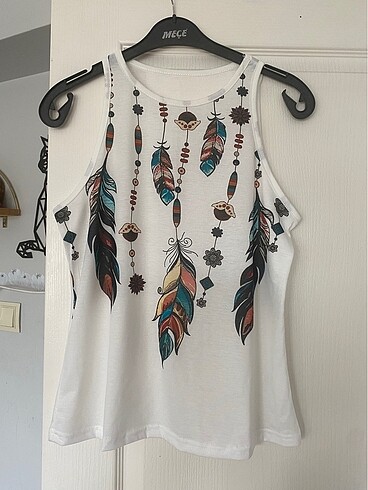 Asklı kadın beyaz bluz tshirt 38/40