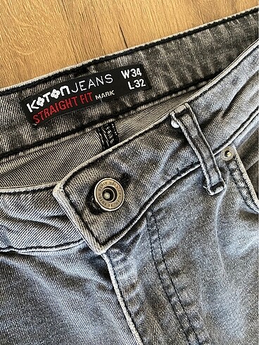 34 Beden gri Renk Koton Erkek Gri Kot Pantolon jeans