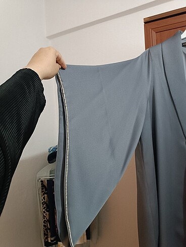 44 Beden gri Renk Abaya