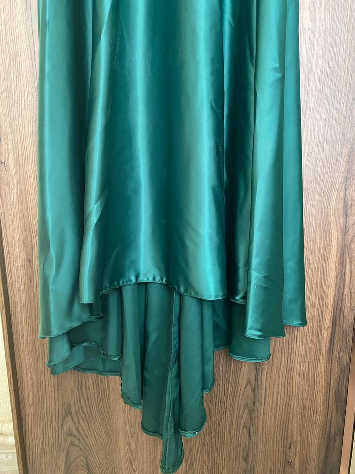 Nakışlı Uzun Turkuaz Kadın Abiye - Görsel 3