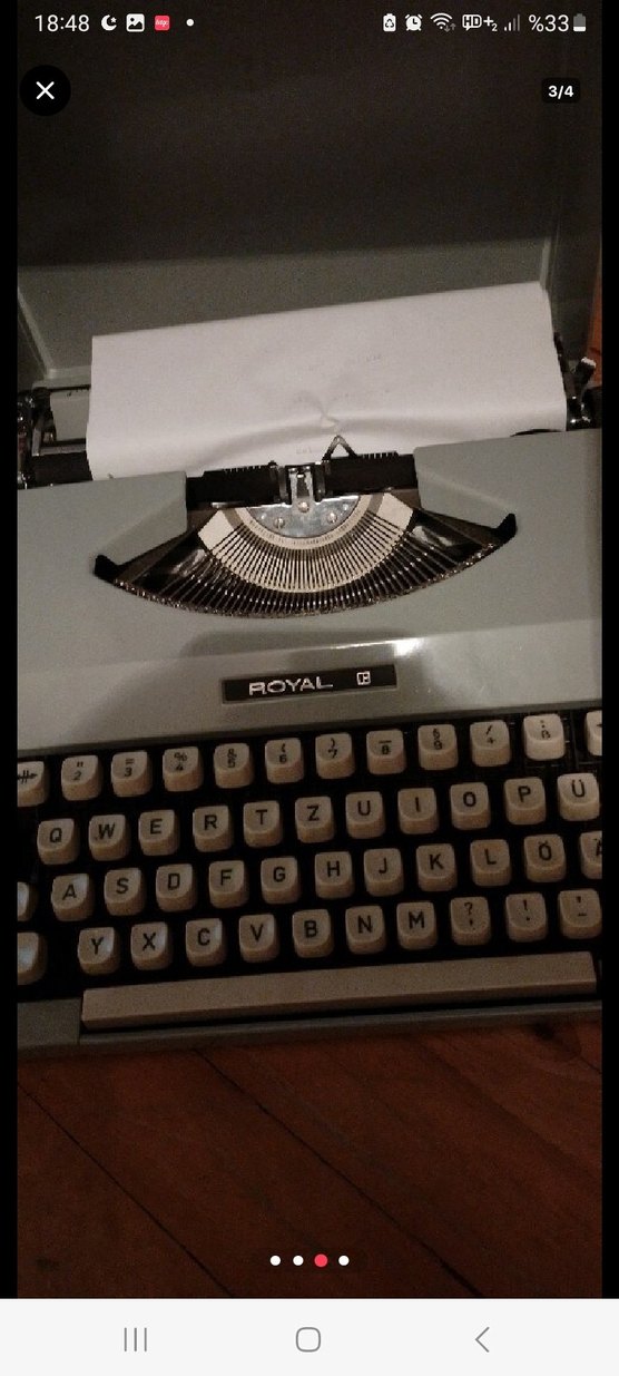 Gri Royal Daktilo - Görsel 2