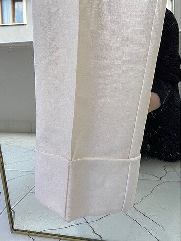 38 Beden Mango krem pantolon