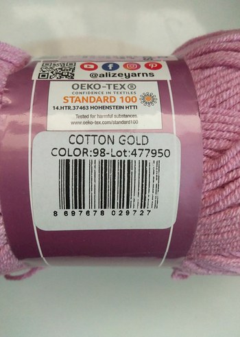 Alize cotton Gold renk numarası 98