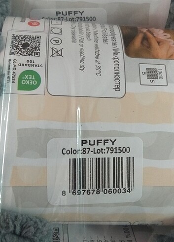 Alize puffy 87 gri 17adet 