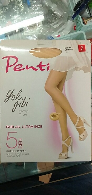 Penti parlak ultra ince külotlu çorap