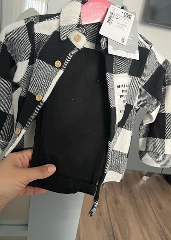 DeFacto sıfır erkek bebek gömlekli takım - Görsel 2