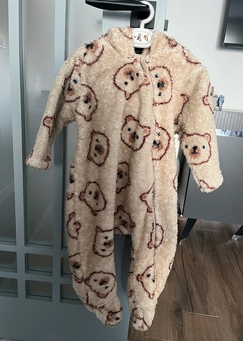 Kürklü Baskılı Ayaklı Bebek Erkek Tulum - Görsel 4