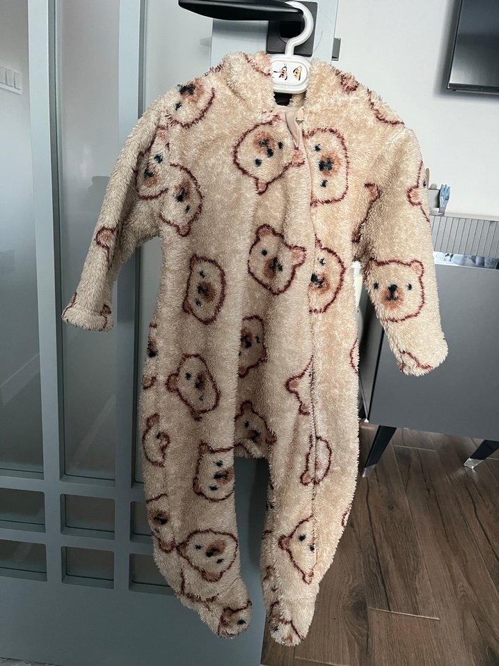 Kürklü Baskılı Ayaklı Bebek Erkek Tulum - Görsel 4