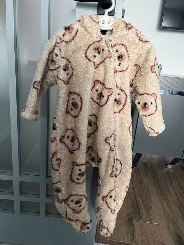 Kürklü Baskılı Ayaklı Bebek Erkek Tulum - Görsel 3