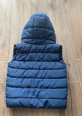 Erkek Çocuk Mavi Kapüşonlu şişme Yelek - Görsel 3