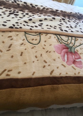 Beden kahverengi Renk Leopar Desenli Kahverengi peluş Battaniye