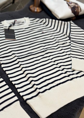 Tommy Hilfiger Pamuklu Çizgili Tommy Hilfiger