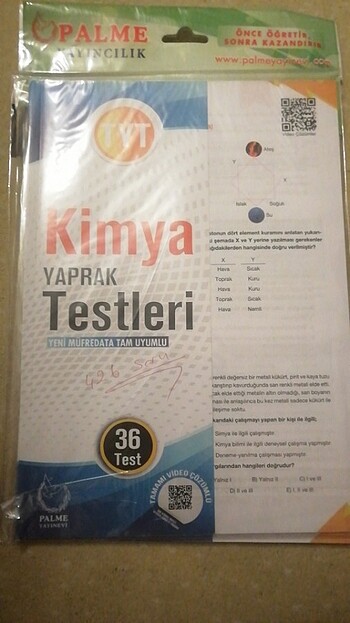  Palme kimya TYT. AYT YAPRAK test