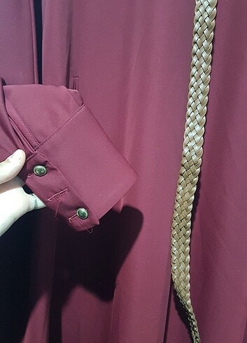 38 Beden bordo Renk Ferace elbise 