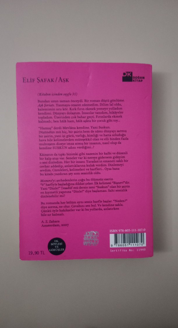 Elif Şafak - Aşk Romanı - Görsel 2