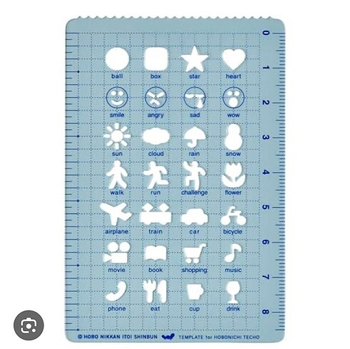 Hobonichi stencil şablon