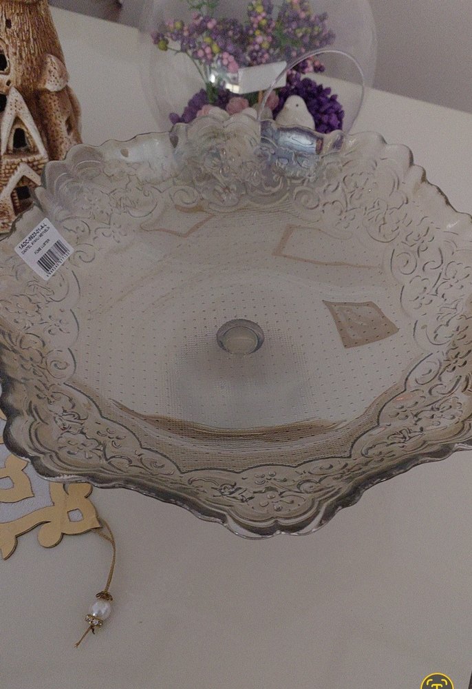 dantel rustir ayaklı kase - Görsel 2