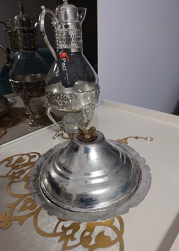 en az 60 yıllik antika yeni kalaylanmiş sunum tabagi - Görsel 3