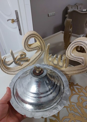 en az 60 yıllik antika yeni kalaylanmiş sunum tabagi - Görsel 9