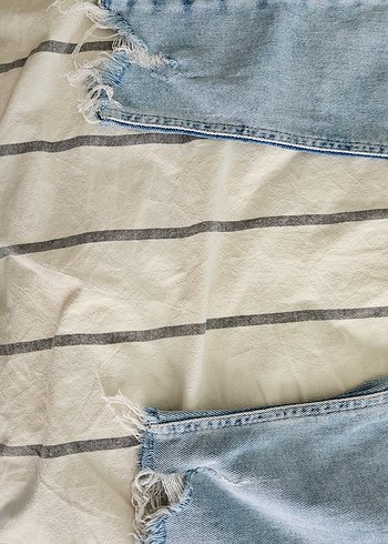 Addax Kadın Gri Mavi Rahat Kesim Denim Pantolon