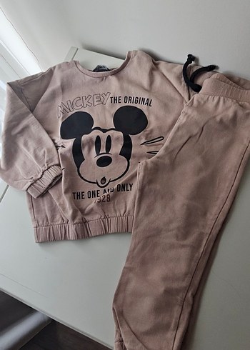 Mickey Baskılı Kahverengi Takım - Görsel 2