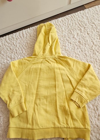 Zara Sarı Kapüşonlu Fermuarlı Erkek Sweatshirt - Görsel 5