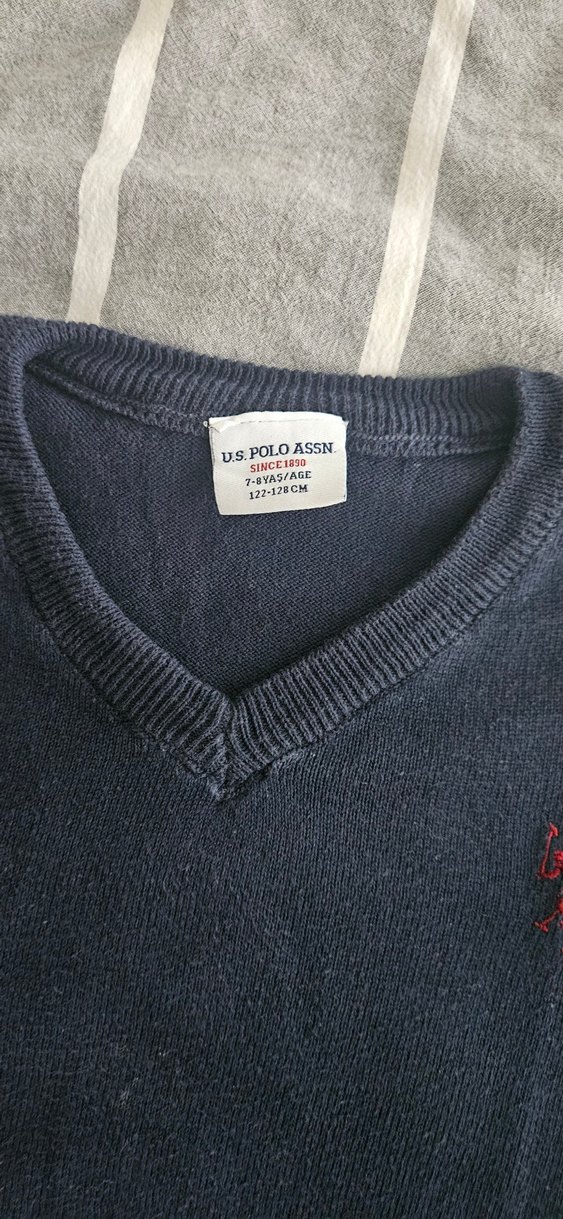 Polo Assn Erkek Çocuk Lacivert V Yaka Kazak - Görsel 3