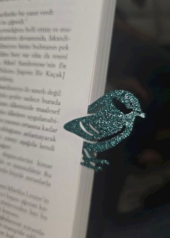 Turkuaz Parlak Kuş 3d printer baskı kitap tutucu