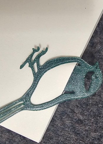 Beden Renk Turkuaz Parlak Kuş 3d printer baskı kitap tutucu