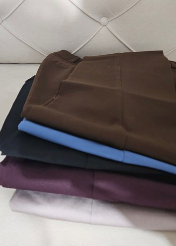 38 Beden Kadın Basic Kahverengi Kumaş Pantolon