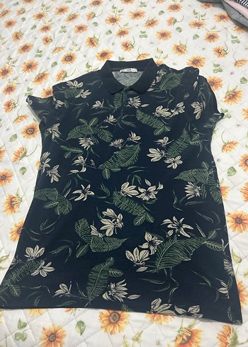 Erkek Yeşil Desenli Polo Tişört