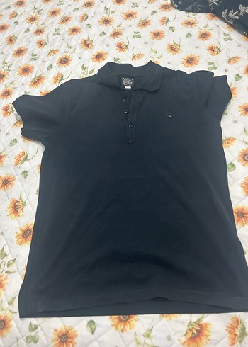 Siyah Düğmeli Erkek Polo Tişört
