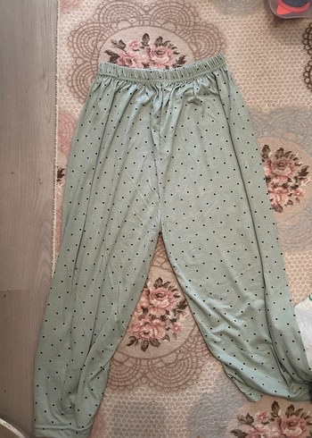 Gri Puantiyeli Hamile V Yaka pijama takım - Görsel 2