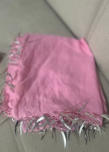 Parlak Pembe Kadın Şal Drapeli