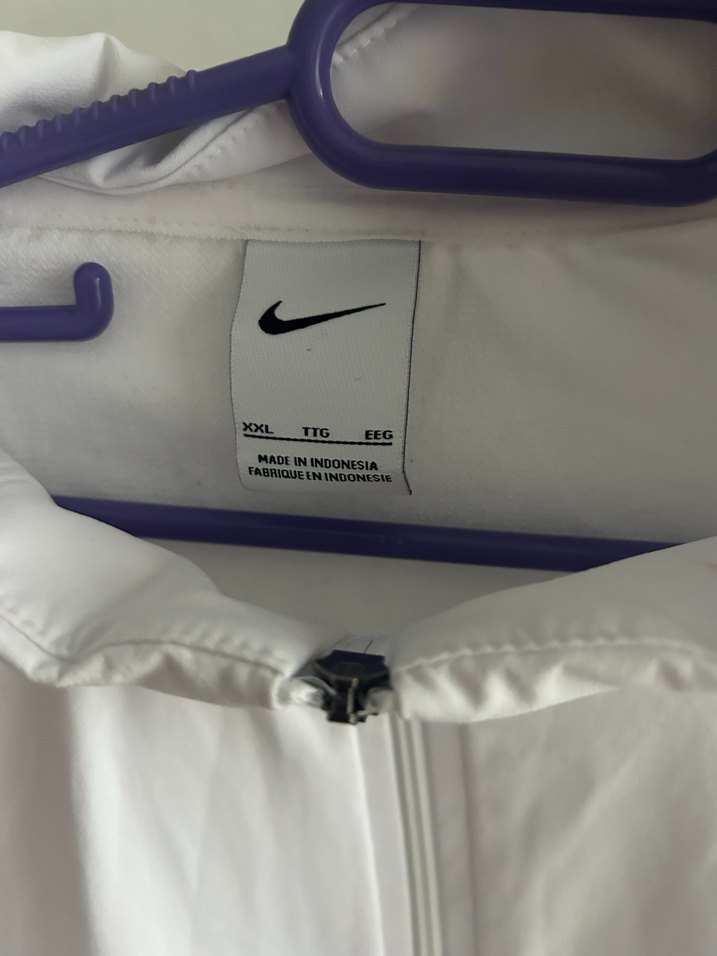 Nike Erkek Beyaz Fermuarlı Spor Ceket - Görsel 2