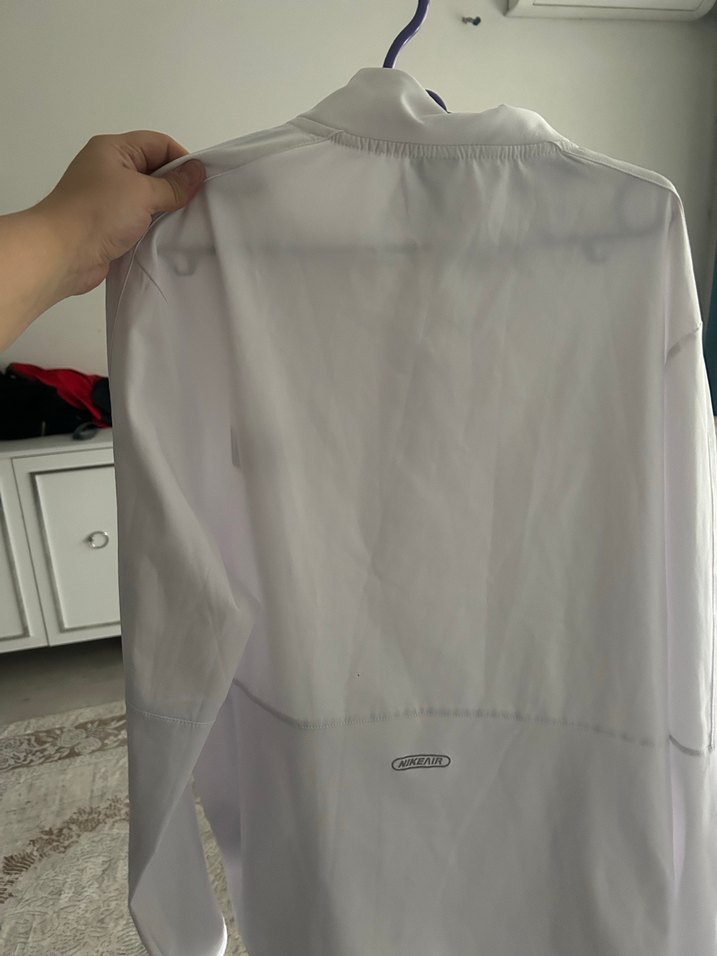 Nike Erkek Beyaz Fermuarlı Spor Ceket - Görsel 3