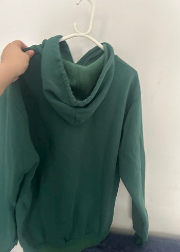 Kadın Yeşil Kapüşonlu Sweatshirt - Görsel 2